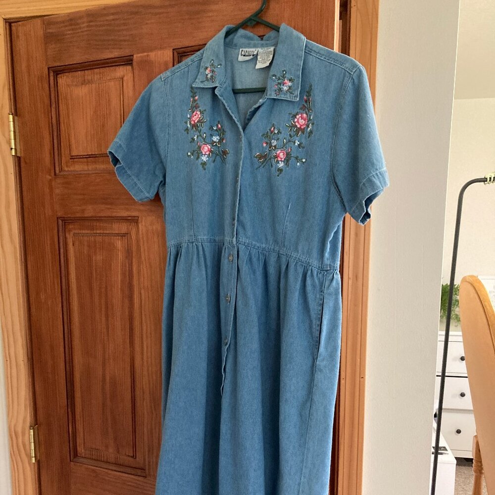 Vintage Demin Maxi Dress